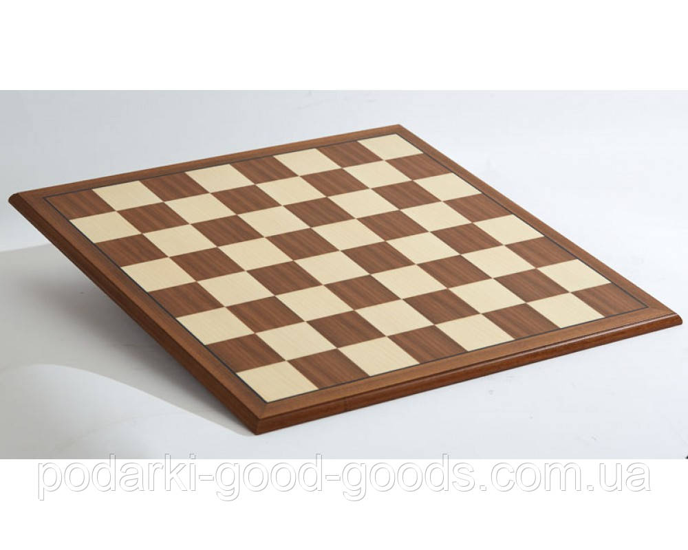 Дошка для шахів з дерева 47x47 коричнева Nibri Scacchi SL03
