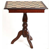 Столик для шахів з місцем зберігання фігур коричневий 75x75 см Nigri Scaccchi Т13