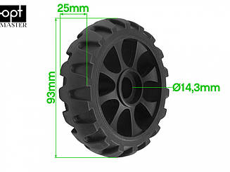 Колеса для валізи d=94 мм, ЧМК-010-94