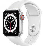 Б/У Смарт-Apple Watch Series 6 40mm LTE Silver Aluminum Case w. White Sport B. (M02N3, M06M3)