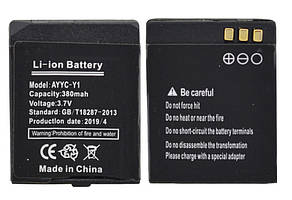 Акумуляторна батарея AYYC-Y1 для смарт-годинника 380 mah Black (6517)