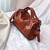 Жіноча середня сумка зі шкірозамінника, Сумка жіноча коричнева AL-3769-76, фото 3