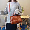 Жіноча середня сумка зі шкірозамінника, Сумка жіноча коричнева AL-3769-76, фото 4