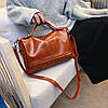 Жіноча середня сумка зі шкірозамінника, Сумка жіноча коричнева AL-3769-76, фото 5