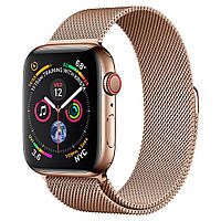 Б/У Смарт-часы Apple Watch Series 4 40mm LTE Gold Steel w. Gold Milanese l. Gold Steel (MTUT2; MTVQ2)