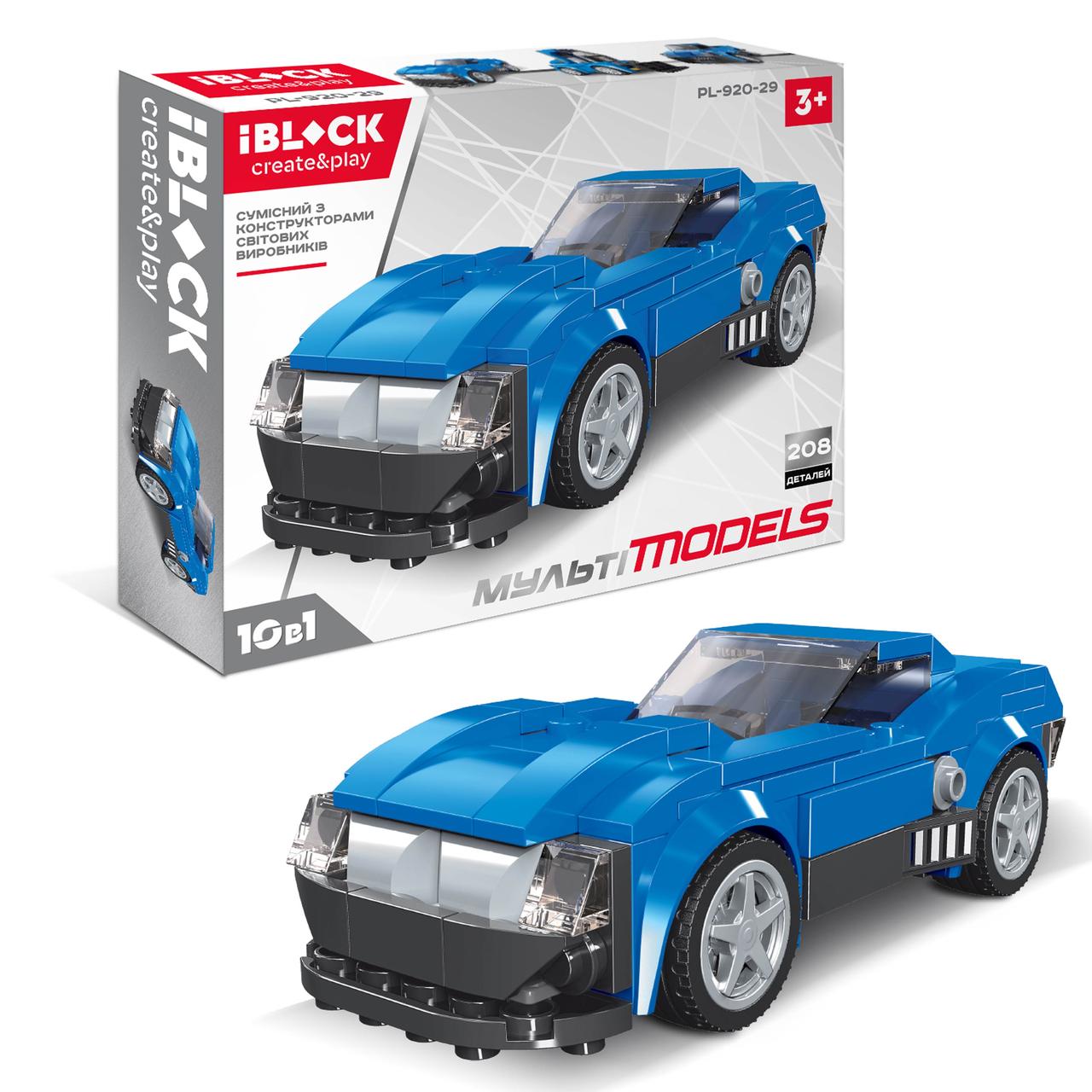 Конструктор IBLOCK PL-920-29, 10 в 1, 208 деталей