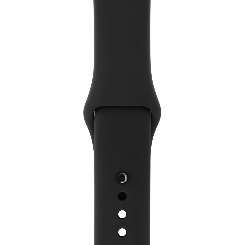 Apple watch series 4 44mm space gray top aluminum case with black sport band mu6d2