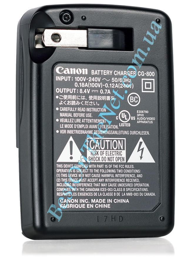 Зарядний пристрій Canon CG-800 для акумуляторів Canon BP-807, BP-808, BP-809, BP-819, BP-827, BP-828 - фото 3 - id-p1547263464