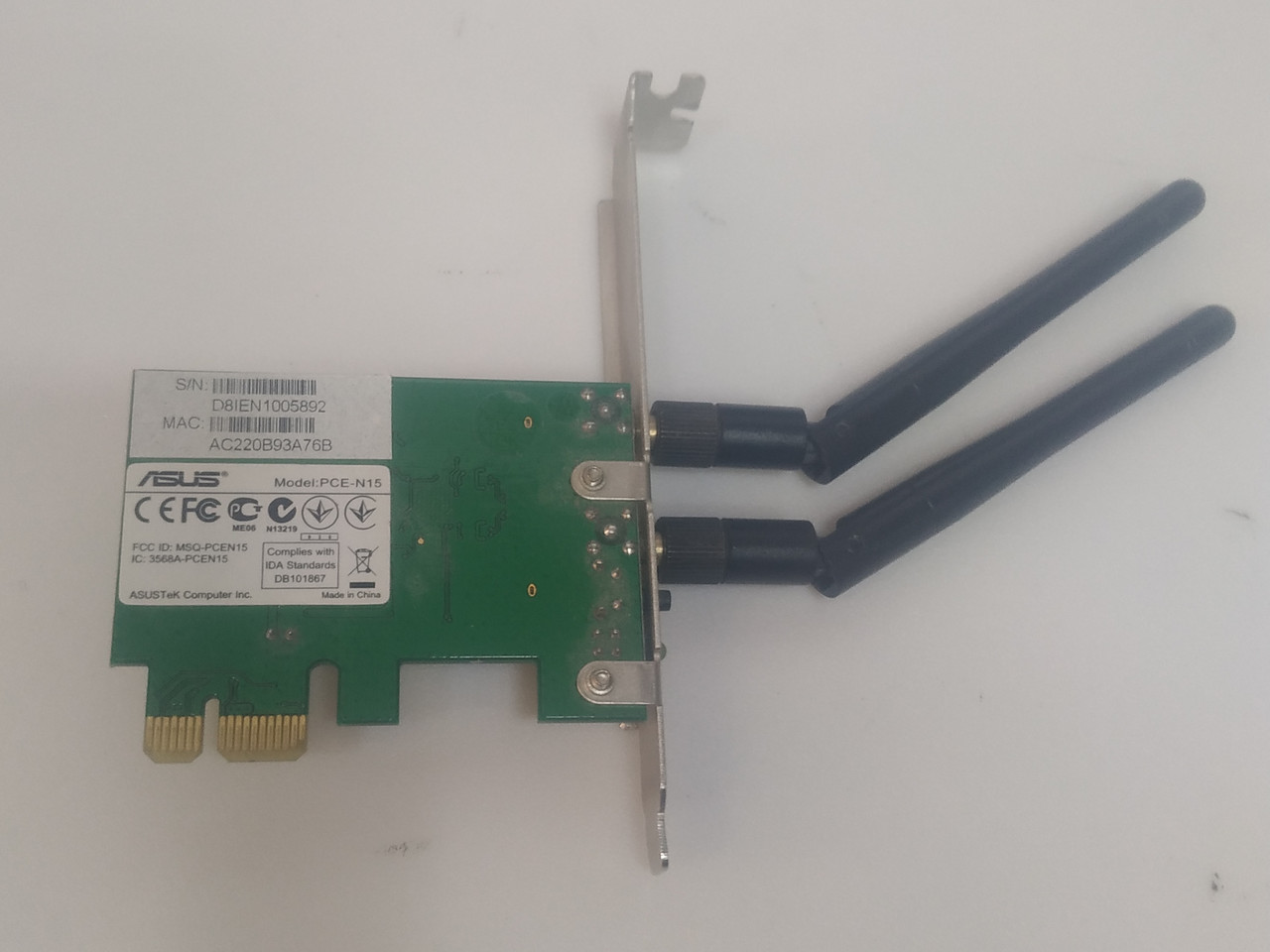 WiFi адаптер Asus PCE-N15 (PCI Express, 802.11 n), фото 1