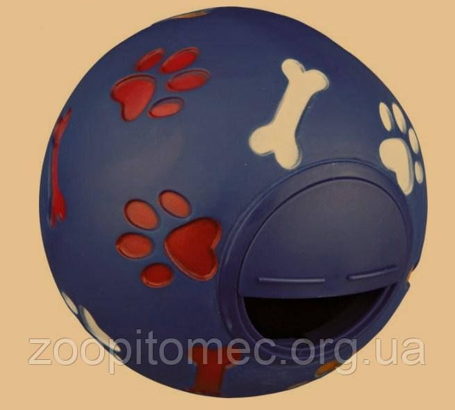 Пластиковий м'яч-кормушка для собак Trixie (Тріксі) Snucky, 14 см