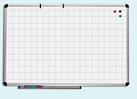 АРЕНДА Доска настенная сухостираемая для маркера O-line 90х120 см в клетку (б/у)