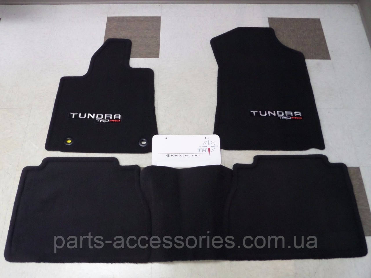 Toyota Tundra 2012-2022 Double Cab Килимки TRD PRO велюрові передні задні килими Нові Оригінал