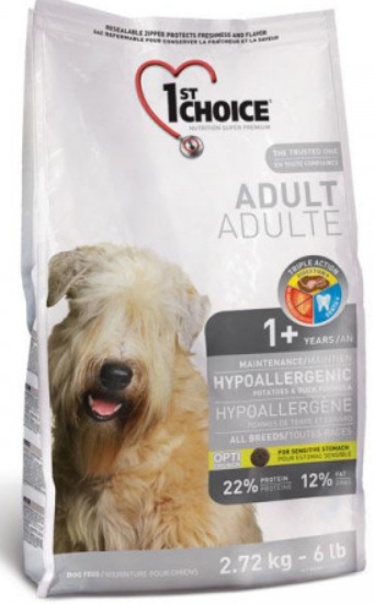 Корм для собак 1st Choice Adult Hypoallergenic (Фест Чойс) ФЕСТ ЧОЙС ГІПОАЛЕРГЕННИЙ КАЧКА БАТАТ, 2кг