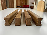 Длинные мебельные деревянные ручки планки ( Фигурные с двух сторон ) ДУБ, фото 3