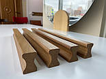 Довгі меблеві дерев'яні  ручки планки ( Фігурні з двох сторін ) ДУБ, фото 5