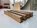 Довгі меблеві дерев'яні  ручки планки ( Фігурні з двох сторін ) ГОРІХ, фото 9