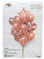 Набір латексних і фольгованих кульок "Рожеве Золото" Про-во: Китай.