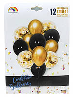 Набір латексних кульок "Чорний із Золотом" Пр-во: Китай.