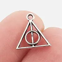 Кулон Дари Смерті Гаррі Поттера 13 х12 мм (колір срібло)