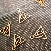 Кулон Дари Смерті Гаррі Поттера 13 х12 мм (колір золото)