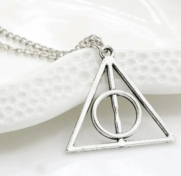 Кулон із ланцюжком Дари Смерті Гаррі Поттера 32х34 мм Ювелірні Вироби, фото 1