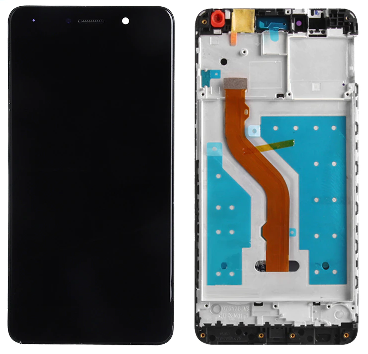 Дисплей (LCD) Huawei Y7 2017 (TRT-L21), Y7 Prime, Nova Lite Plus із сенсором чорний + рамка, фото 1