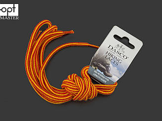 Шнурки круглі тонкі 140 см, DASCO Round Thick Hiking Laces А7243 Жовто-червоний (215)