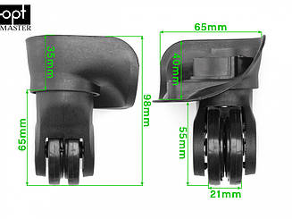 Колеса для валізи ЧМК-7102 чорний