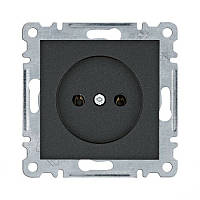 Розетка без заземлення чорна Lumina-2 Hager WL1013