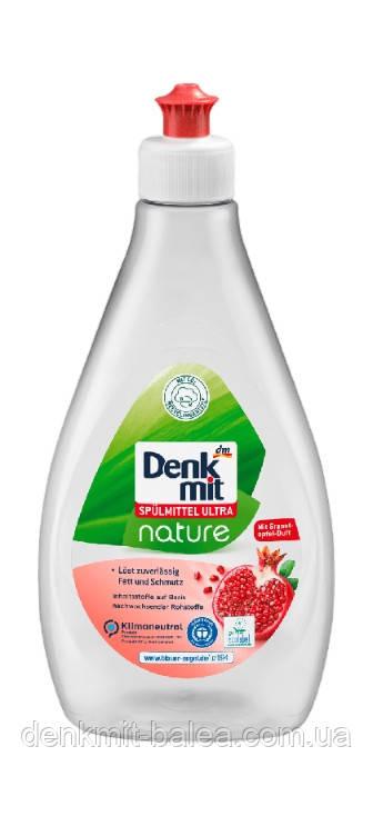 Гель для миття посуду Натуре Гранат Denkmit Spulmittel ultra nature 500 мл.