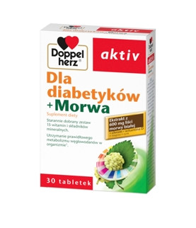 Doppelherz aktiv у разі діабету з екстрактом листя шовковиці, вітаміни, хром, селен, 30 таблеток