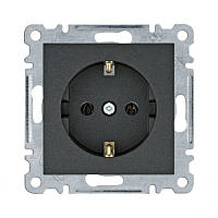 Розетка з з/к чорна Lumina-2 Hager WL1053