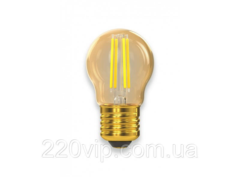 Лампа ФІЛАМЕНт CF35 5W 220V E27 2500K (075-HG) GOLD Luxel led декоративна, тепле світло, світлодіодна Люксел