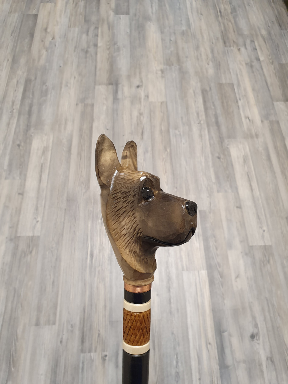 Палиця німецька вівчарка, ручної роботи, різна, дерев'яна, для ходьби, фото 1