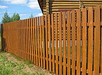Деревянный забор для дачи секциями LNK