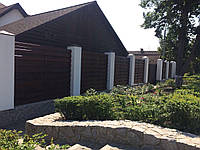Горизонтальний дерев'яний паркан для котеджів LNK