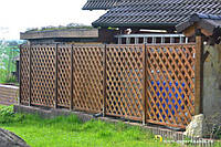 Деревянный забор с решетки для дачи LNK