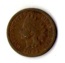 США 1 цент, 1885 рік Indian Head Cent №900