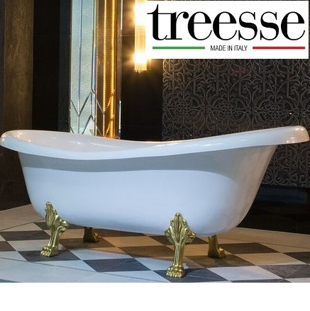 Ванна на золотих левових лапах 1700х800 Treesse Epoca