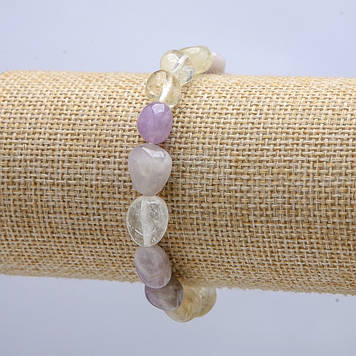 Браслет на резинці Асорті галтовка d-12х8мм обхват 18см +-