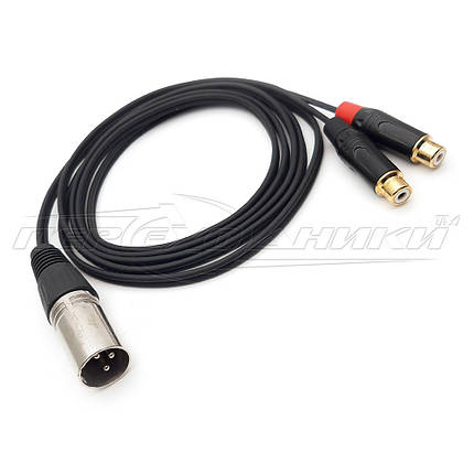 Кабель 2 RCA ( мама ) на XLR 3 Pin в экране ( папа ), фото 3