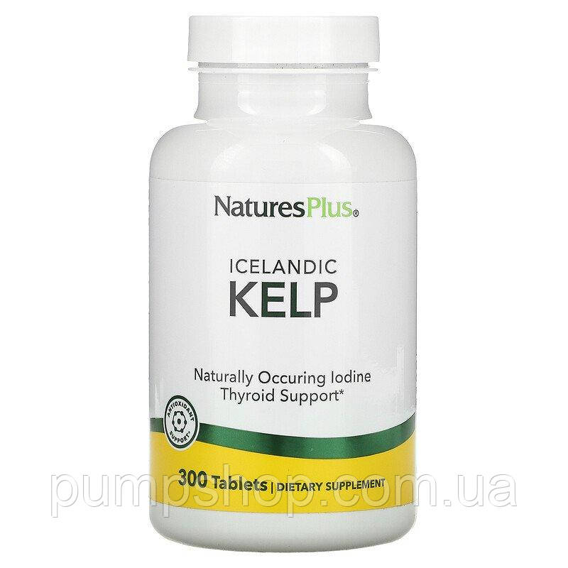 Норвезькі бурі водорості (ламінарія) Nature's Plus Icelandic Kelp 300 таб.