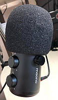 Ветрозащита (поролон) для микрофона толщиной 45-50-55 мм мм чёрный вітро захист мікрофона чорний