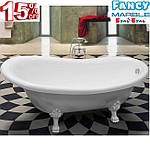 Матова ванна на левових лапах 1750x805 Fancy Marble Lady Hamilton, фото 4