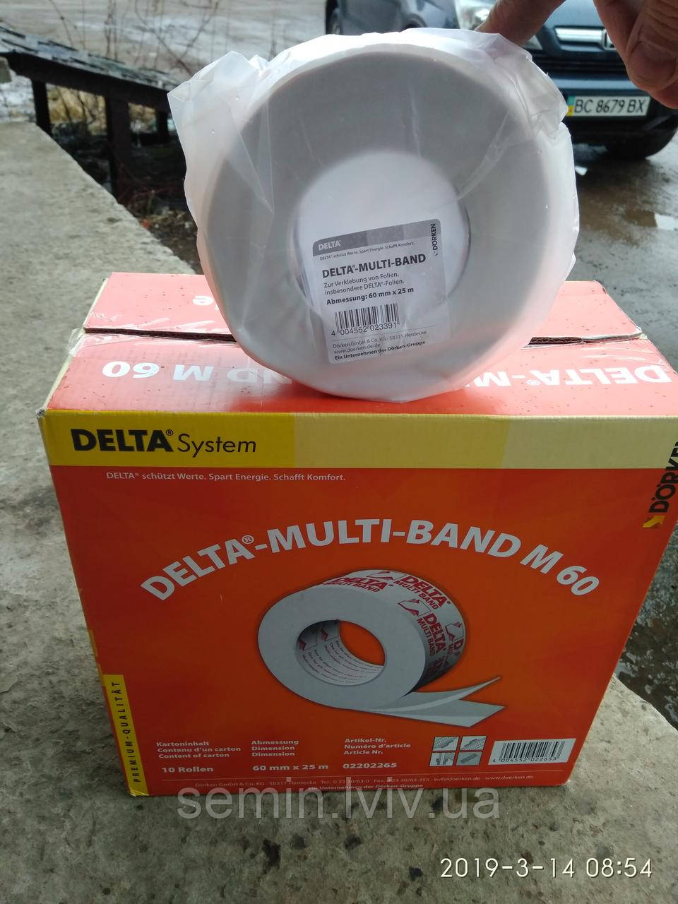 Універсальний скотч Delta multi band M60 (60мм × 25м) Dorken