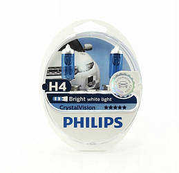 Галогенні лампи PHILIPS Crystal Vision H4 12V 60/55W ОРИГІНАЛ