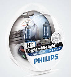 Галогенні лампи PHILIPS Crystal Vision H11 12V 55W ОРИГІНАЛ