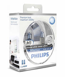Галогенні лампи PHILIPS White Vision H1 12V 55W ОРИГІНАЛ