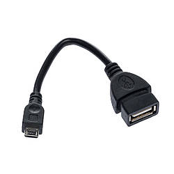 Перехідник USB - micro USB чорний 4755
