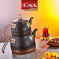 Двоярусний чайник 1,8 /3,75 л O.M.S. Collection 8200-XL Bronze — Lux-Comfort